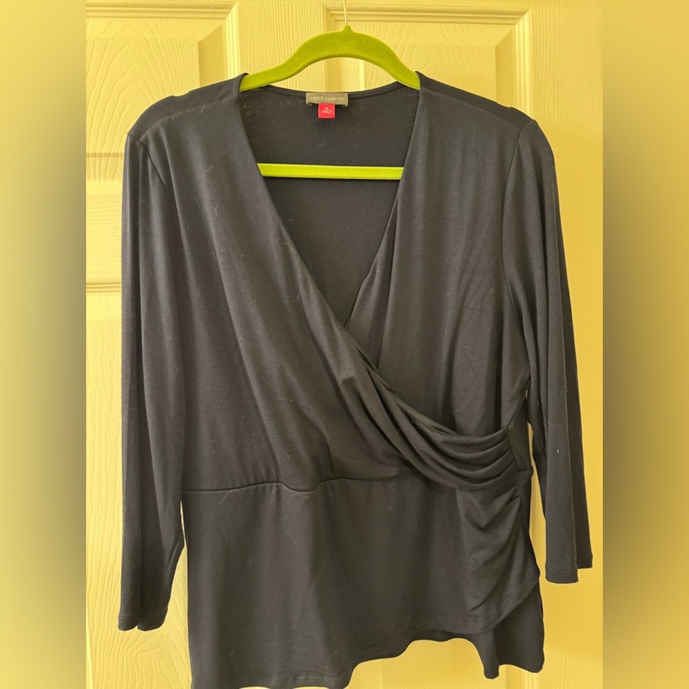 Elegant Navy Wrap Top size XL Navy